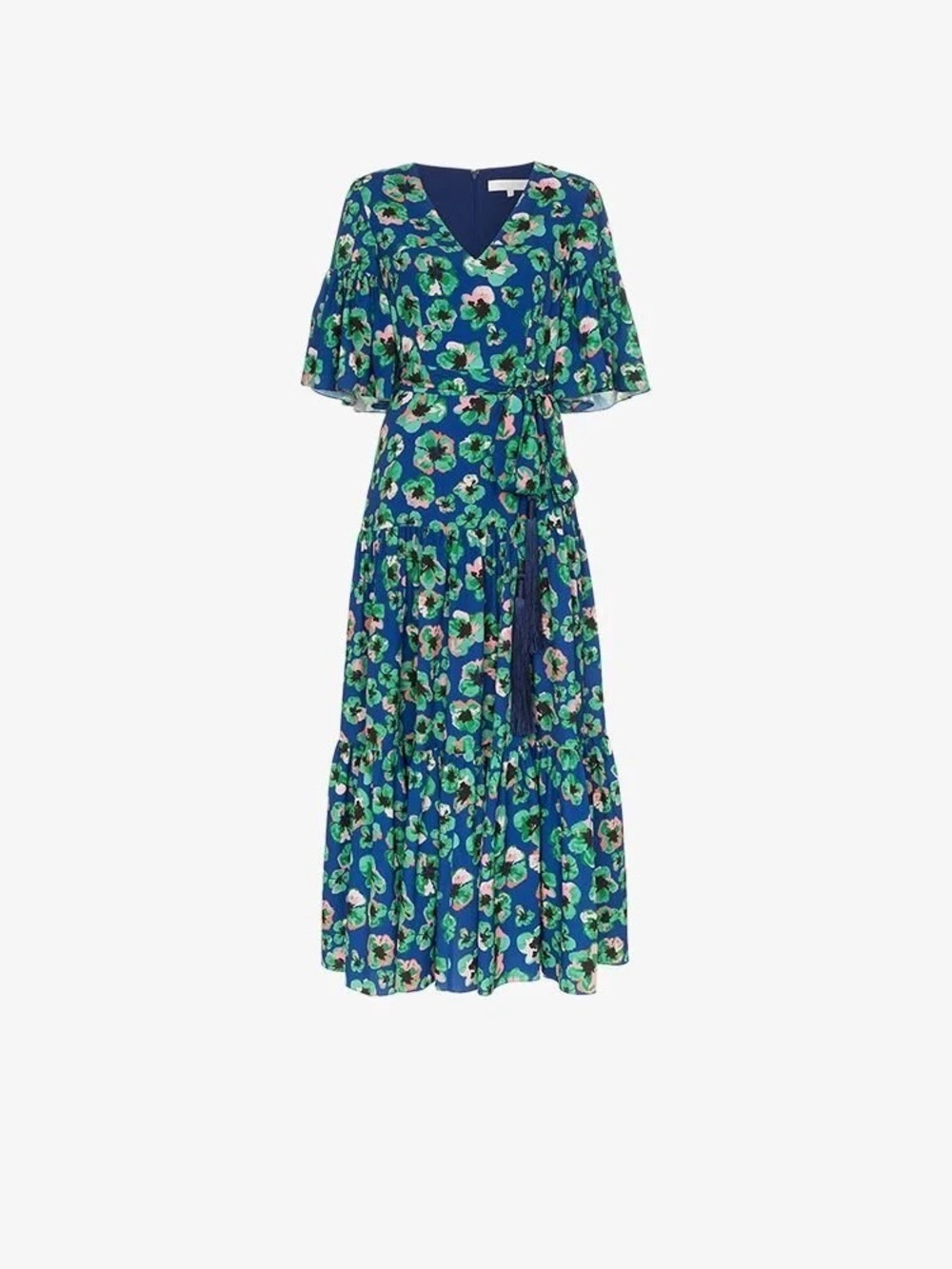 Borgo de Nor Floral Tiered Maxi Dress Size 8 – Tie Missing